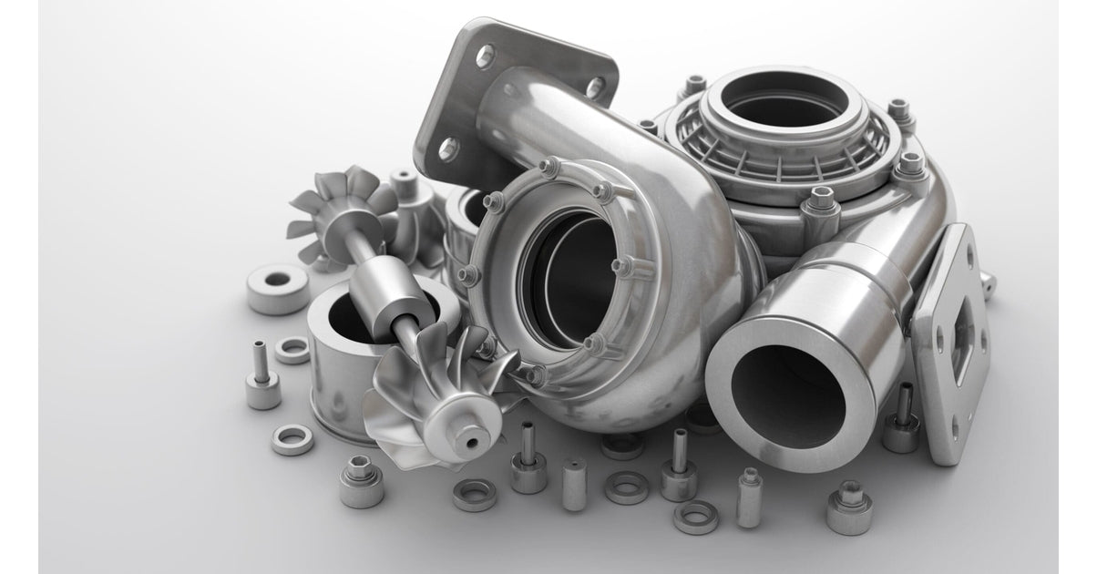 Ensemble de pièces de turbocompresseur en métal argenté pour la suralimentation de moteur