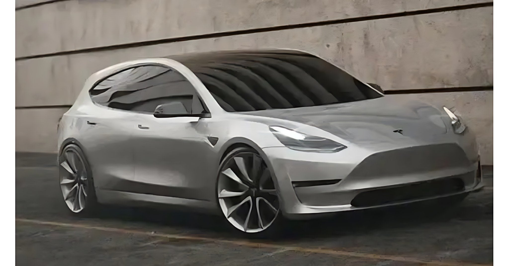 Prototype de voiture electrique compacte presentee comme une future Tesla abordable