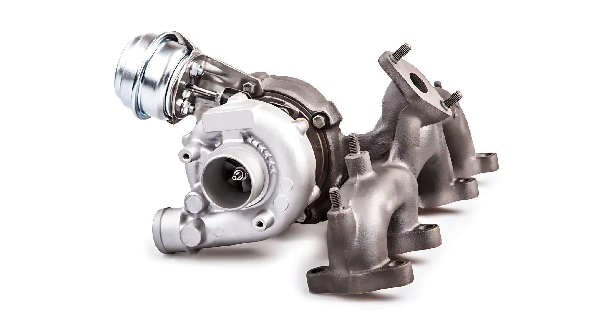 Turbocompresseur de moteur de voiture avec son collecteur d echappement pour diagnostic de pression