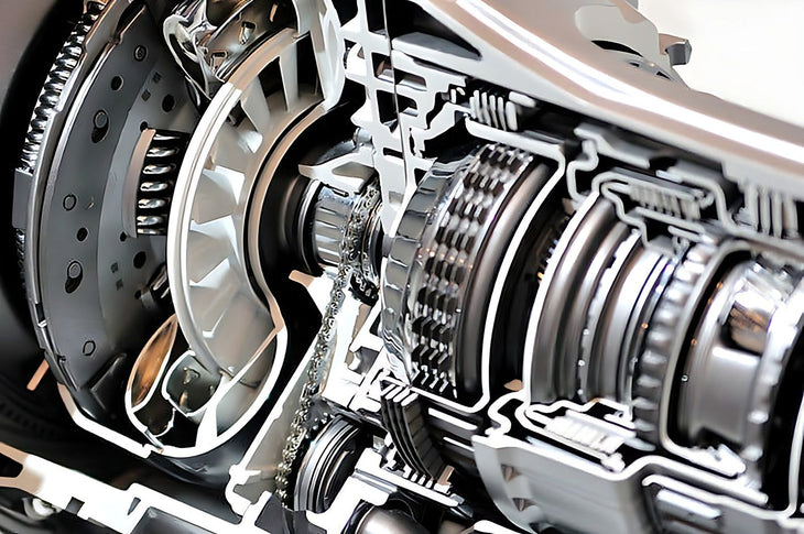 Vue en coupe détaillée d un mécanisme de transmission et d un embrayage de voiture