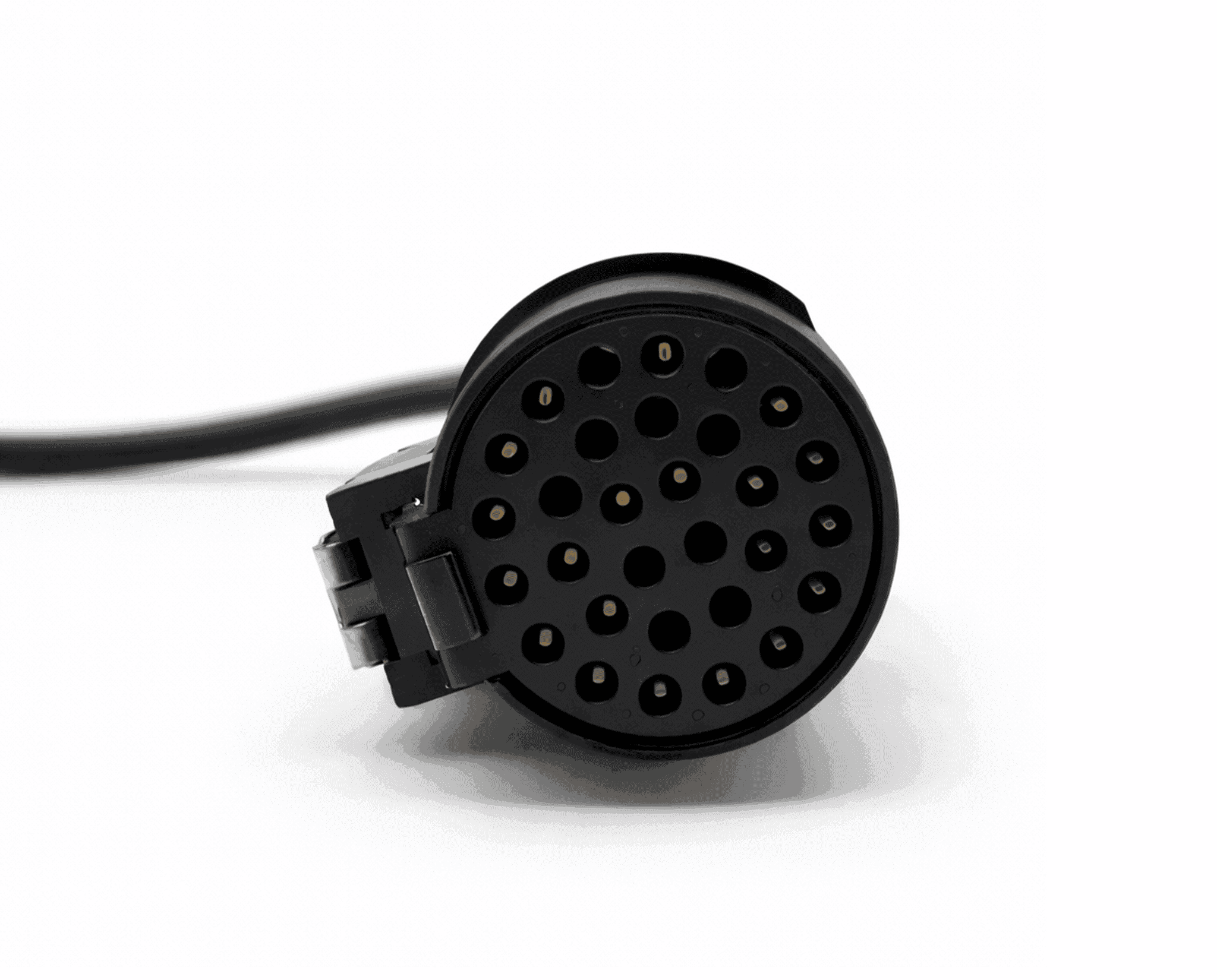 Adaptateur Iveco Trucks 30 broches de diagnostic avec fiche circulaire noire et connecteurs dorés