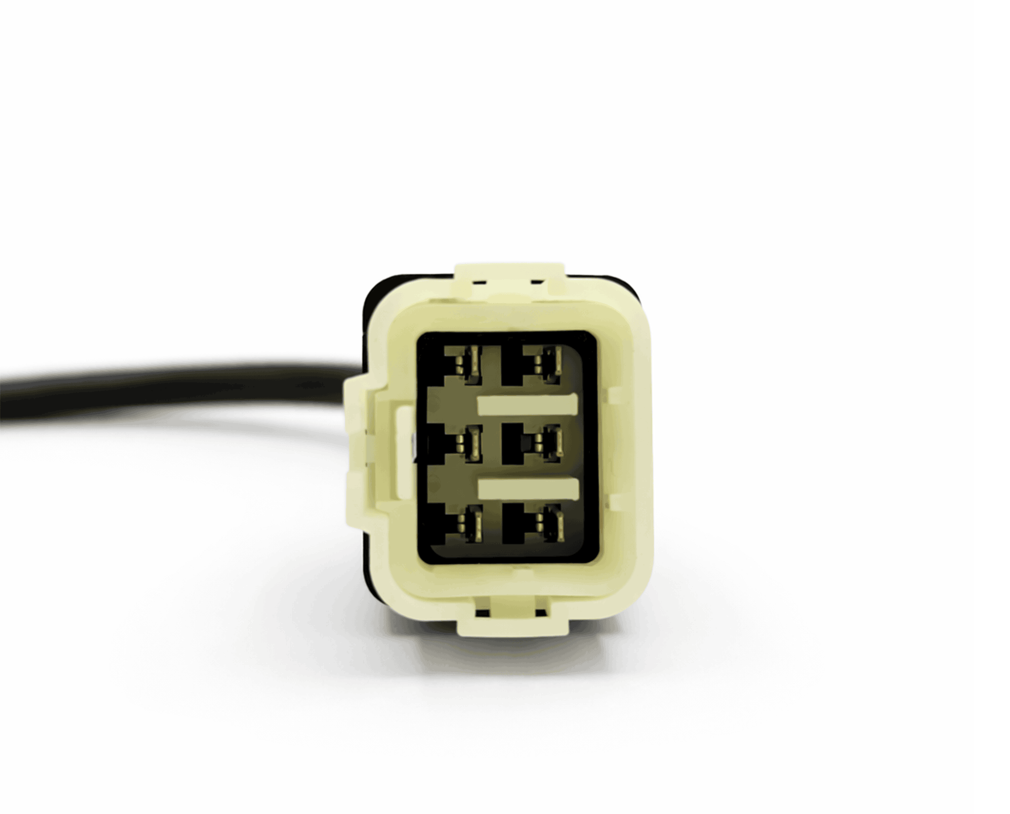 Gros plan sur le connecteur 6 broches de l adaptateur moto Kawasaki vers OBD2