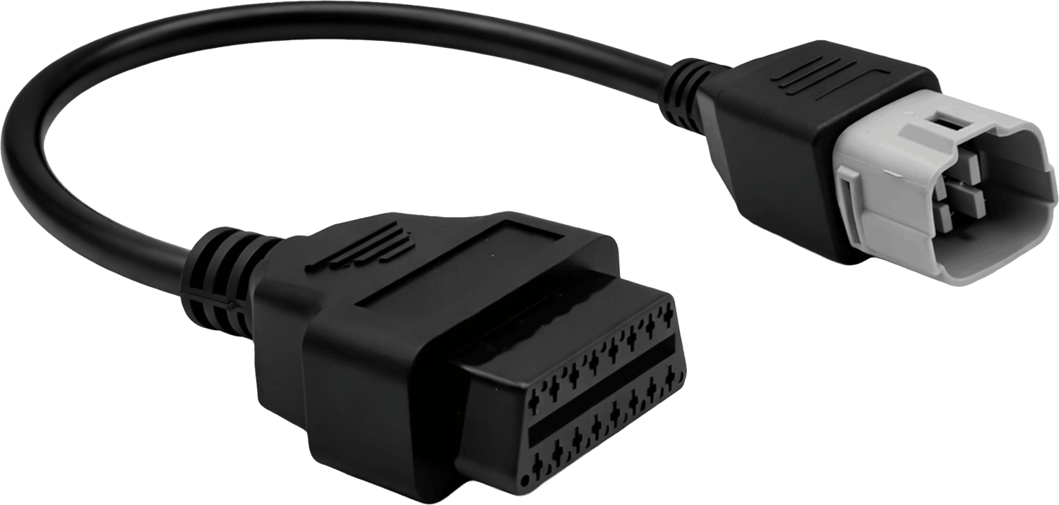 Câble adaptateur OBD2 vers connecteur 6 broches pour diagnostic moto Suzuki