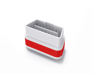 Adaptateur OBD2 Bluetooth iCarsoft i620 blanc et rouge pour diagnostic auto