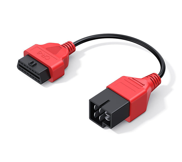 Adaptateur OBD2 rouge et noir iCarsoft CR-6 pour valise de diagnostic CR Eagle