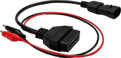 Adaptateur diagnostic OBD2 Fiat 3 broches avec pinces crocodile rouge et noire
