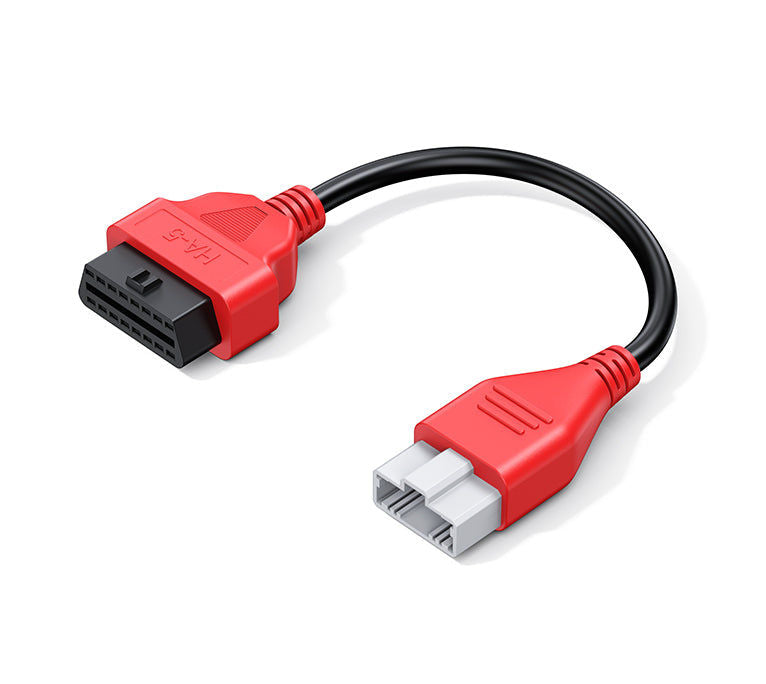 Cable adaptateur OBD2 HA-5 rouge de diagnostic auto pour valise iCarsoft CR Eagle