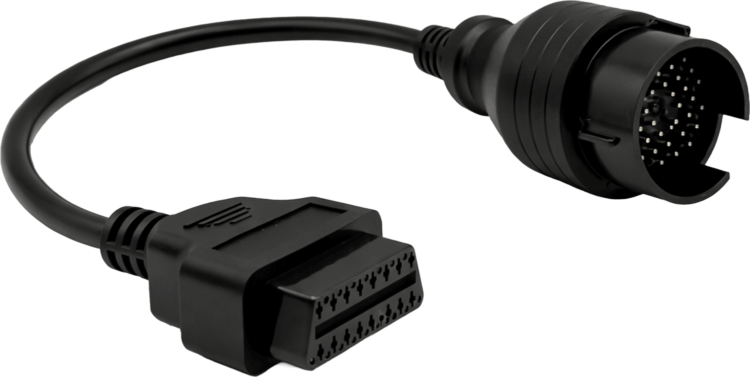 Adaptateur OBD2 femelle vers prise ronde 38 broches pour utilitaires Iveco Daily