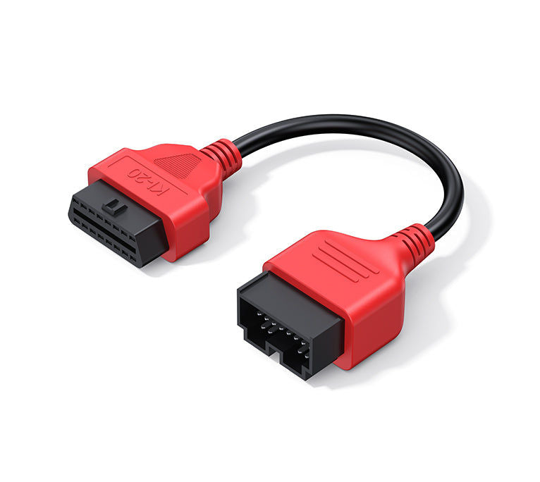 Adaptateur Kia 20 broches rouge et noir vers OBD2 pour valise diagnostic CR Eagle iCarsoft