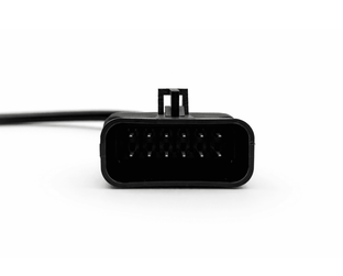 Vue de face du connecteur femelle 10 broches de l adaptateur Opel vers OBD2