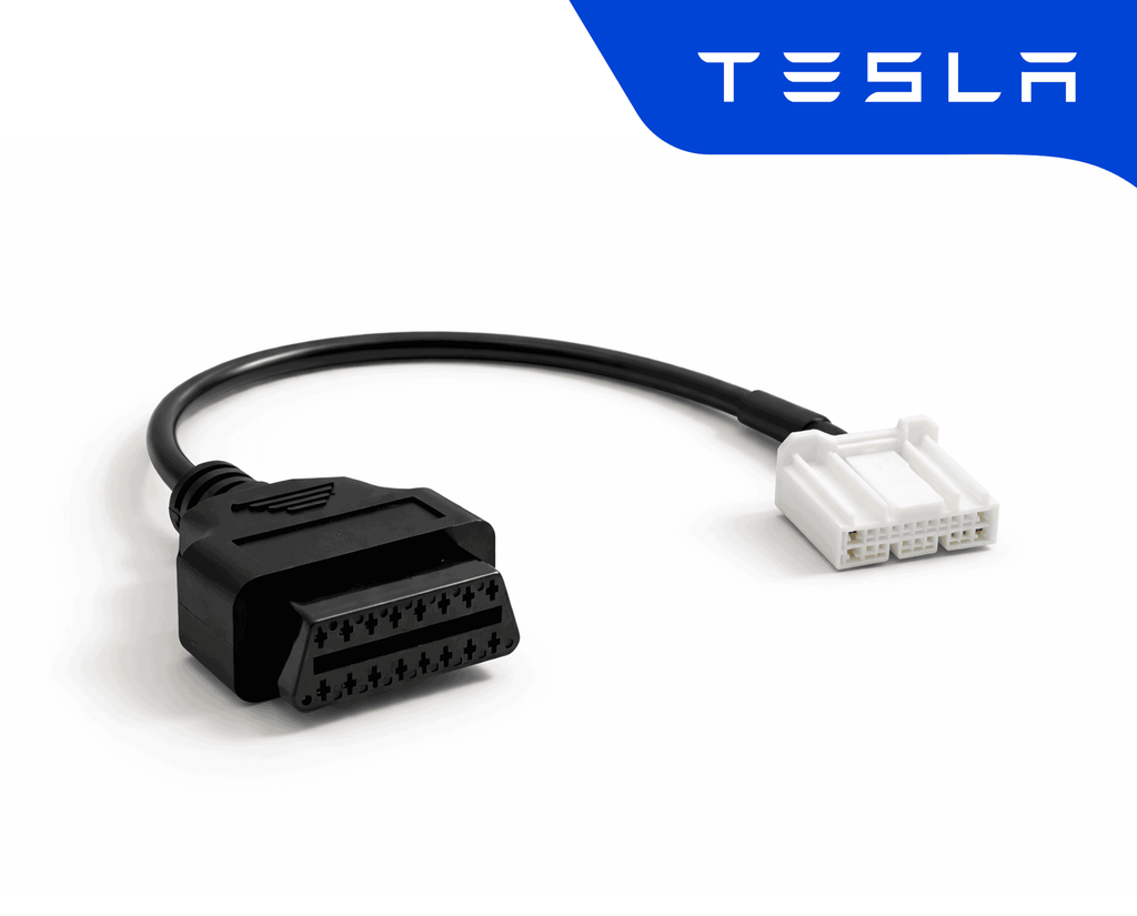 Adaptateur de diagnostic OBD2 Tesla 20 broches noir et blanc de la marque Tesla