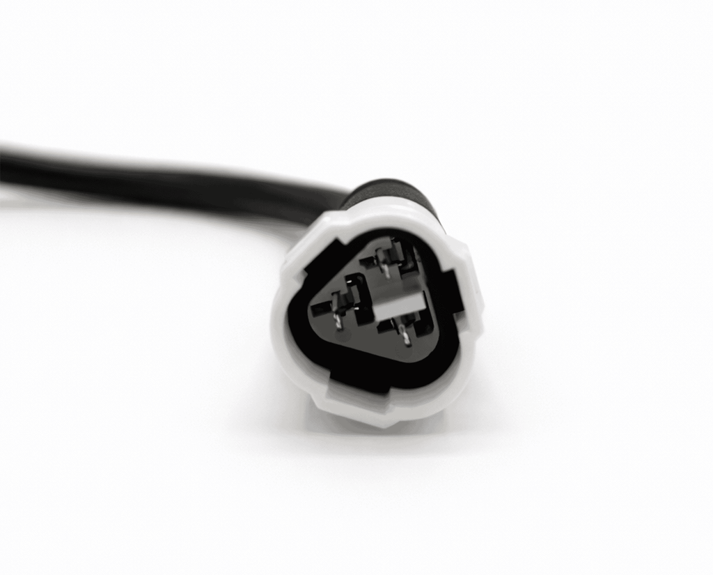 Gros plan du connecteur femelle 3 broches de l adaptateur OBD2 pour motos et quads Yamaha