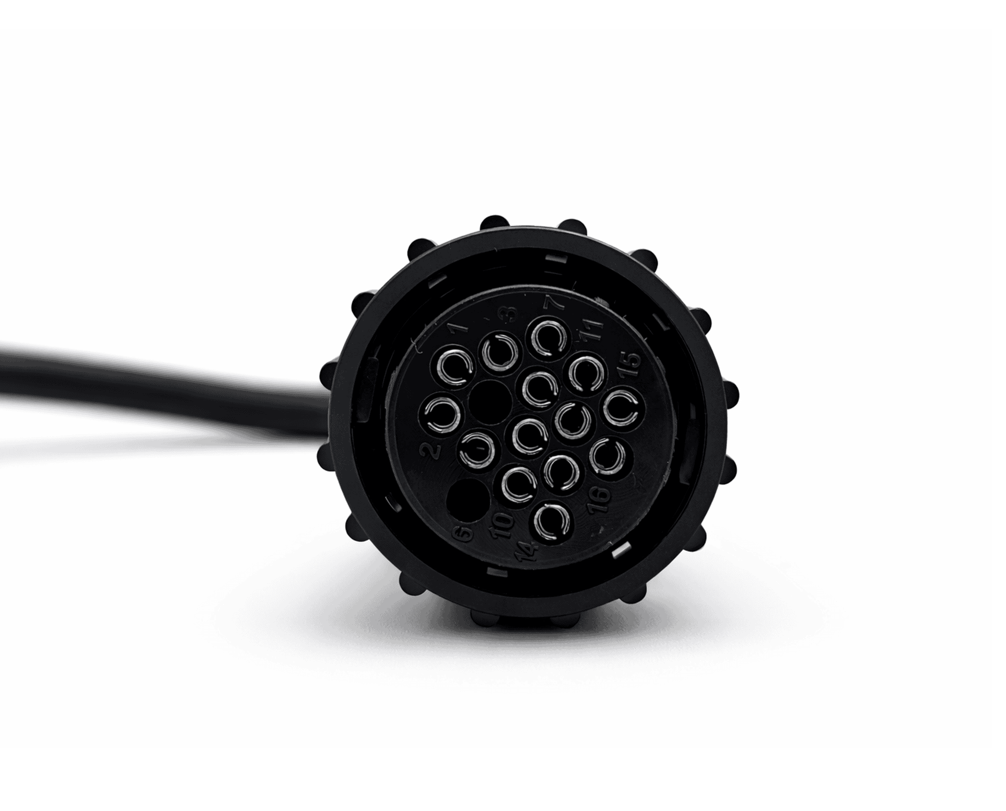 Adaptateur de diagnostic Scania 16 broches avec connecteur rond noir