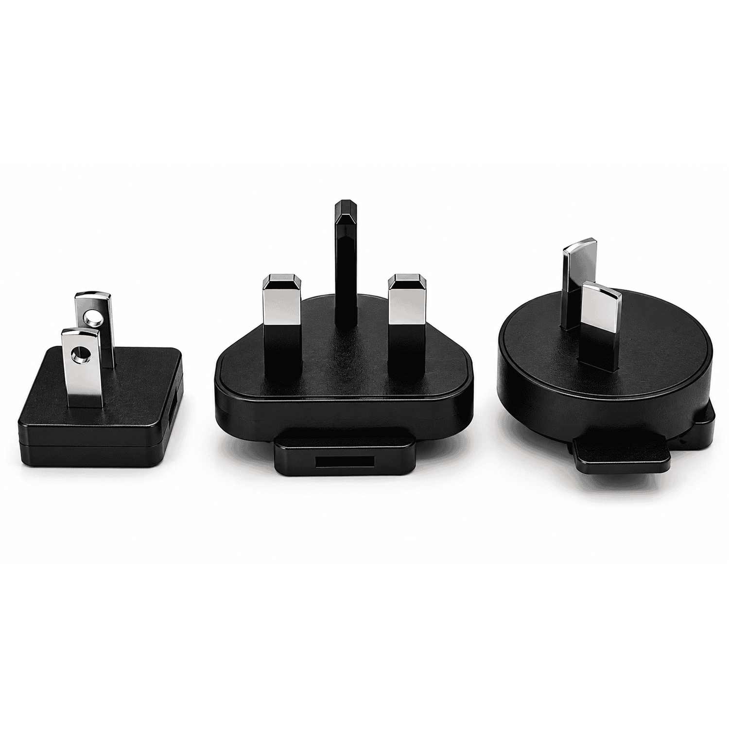 Trois adaptateurs secteur internationaux noirs pour chargeur de valise diagnostic iCarsoft