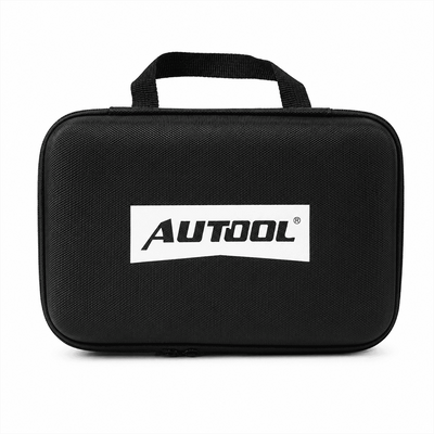 Sacoche de transport rigide noire zippée avec poignée pour testeur de batterie Autool BT760
