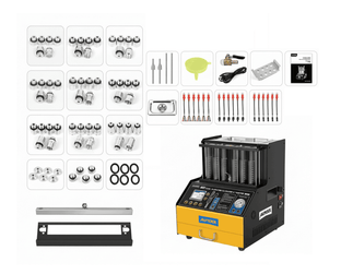 Station de nettoyage et testeur d injecteurs Autool CT500 avec ses accessoires et adaptateurs
