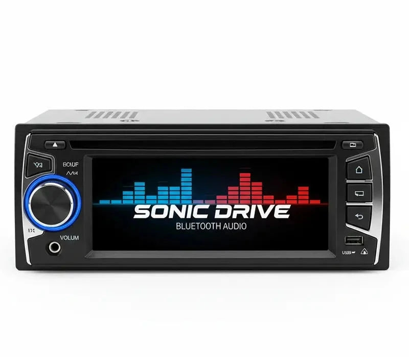 Autoradio Bluetooth double DIN Sonic Drive avec écran LCD et égaliseur
