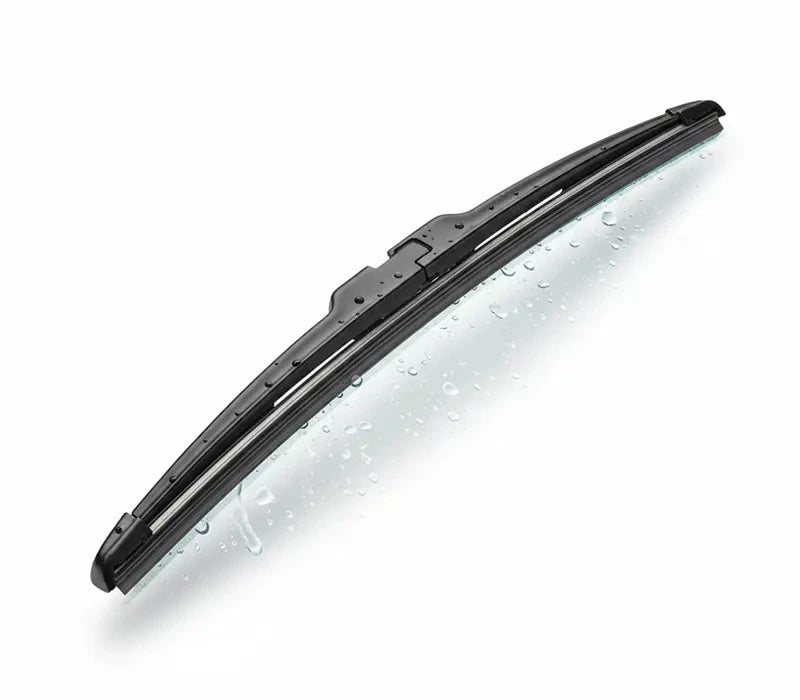 Balai d essuie glace pour voiture avec projection de gouttes d eau sur fond blanc