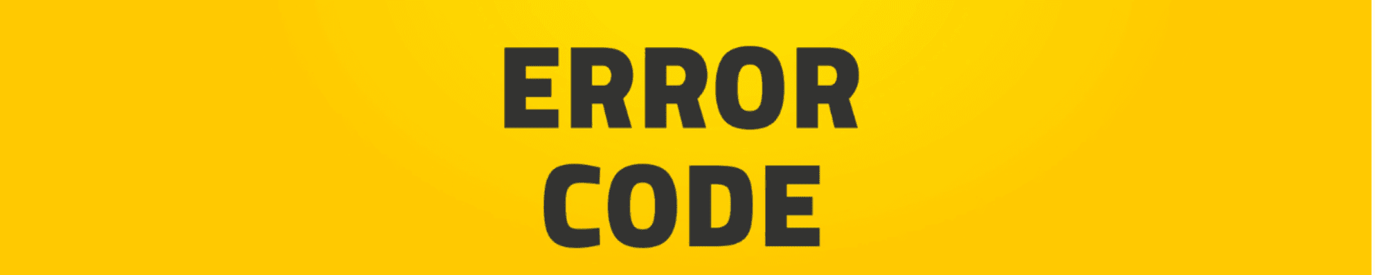 Banniere jaune affichant l inscription noire error code pour le diagnostic de pannes auto