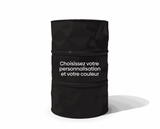 Baril decoratif noir personnalisable pour amenagement de garage ou atelier automobile