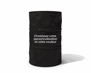Baril decoratif noir personnalisable pour amenagement de garage ou atelier automobile