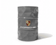 Baril decoratif gris de marque Porsche parfait pour decorer un atelier de diagnostic auto