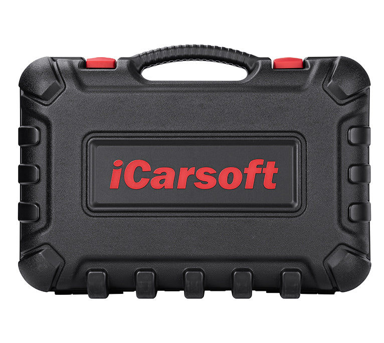 Mallette de transport noire rigide avec logo rouge pour valise iCarsoft CR Ultra