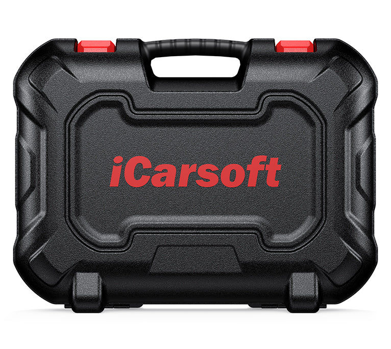 Mallette de transport noire rigide avec logo rouge pour valise de diagnostic iCarsoft CR Eagle P