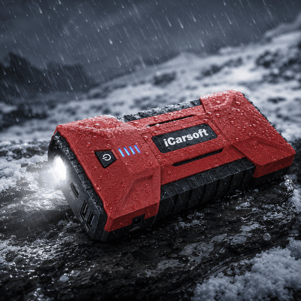 Booster de batterie robuste iCarsoft étanche et résistant aux conditions climatiques extrêmes