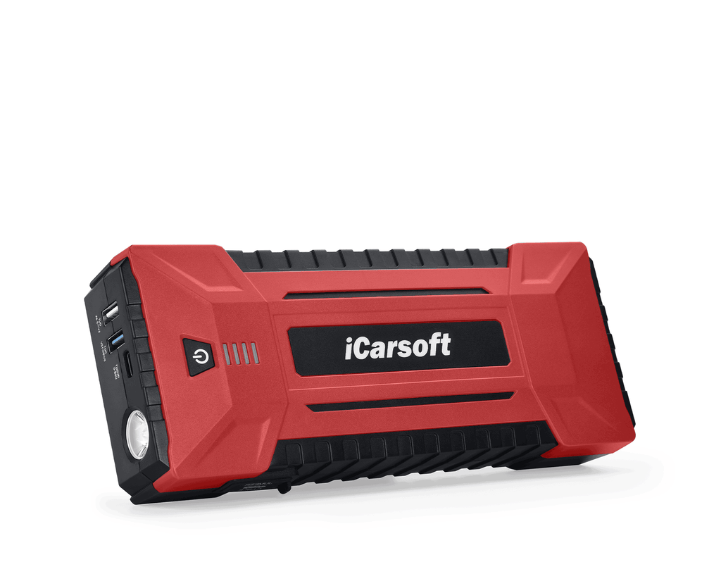 Booster de batterie et jump starter portable iCarsoft JS V30 rouge et noir