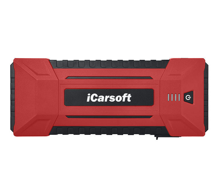 Booster de batterie et jump starter iCarsoft JS V30 de 24000 mAh en rouge et noir