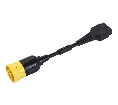 Adaptateur diagnostic CAT 9 broches noir et jaune pour valise iCarsoft CR Unicorn S