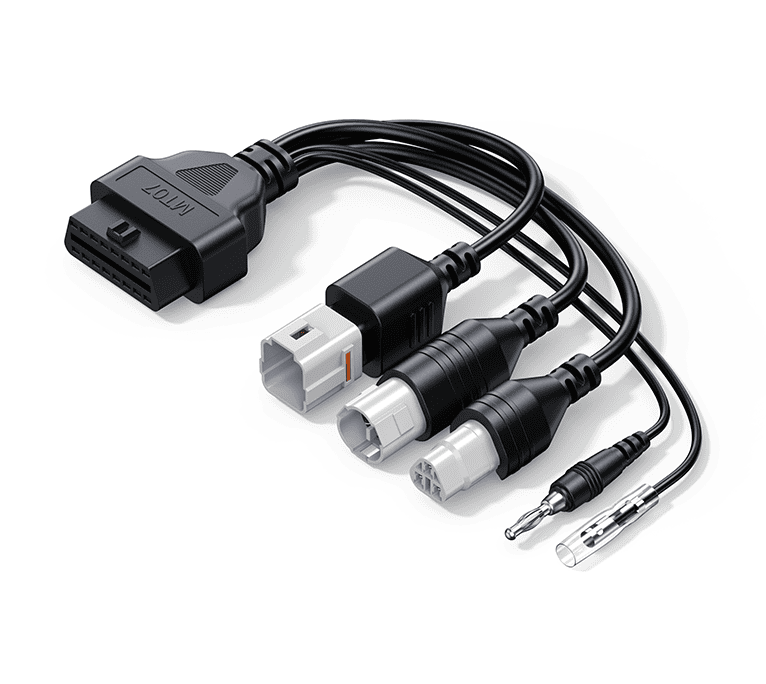 Cable de diagnostic moto iCarsoft MT07 avec connecteurs multiproduits