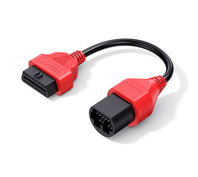 Câble adaptateur de diagnostic OBD2 femelle vers mâle 17 broches rouge et noir