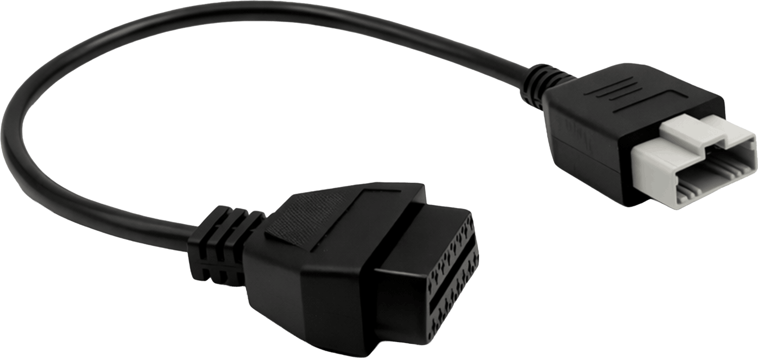 Cable adaptateur OBD2 iCarsoft noir pour diagnostic automobile