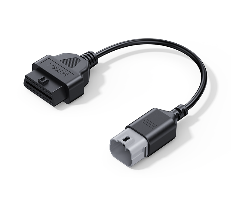 Câble adaptateur de diagnostic OBD2 iCarsoft MT06-1 noir pour moto