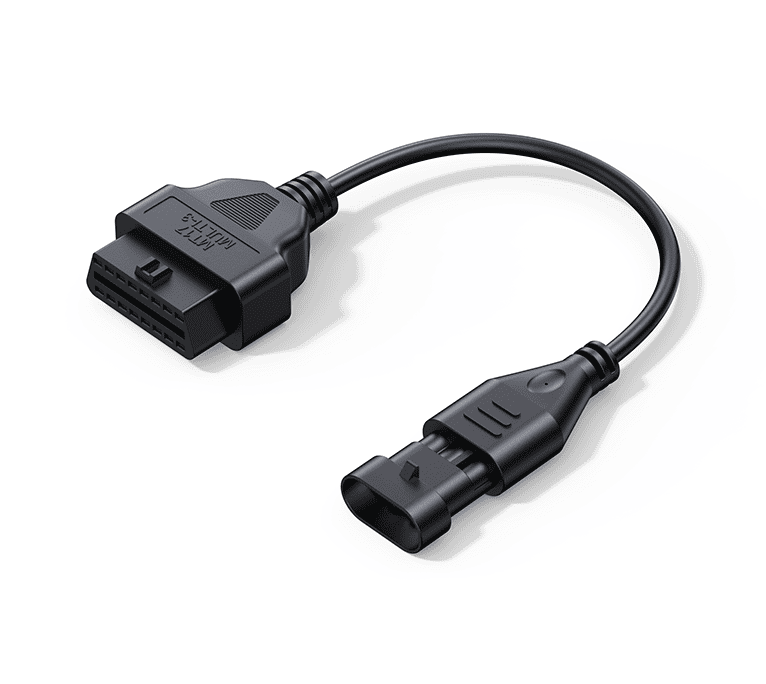 Câble adaptateur de diagnostic OBD2 iCarsoft MT17 noir pour moto