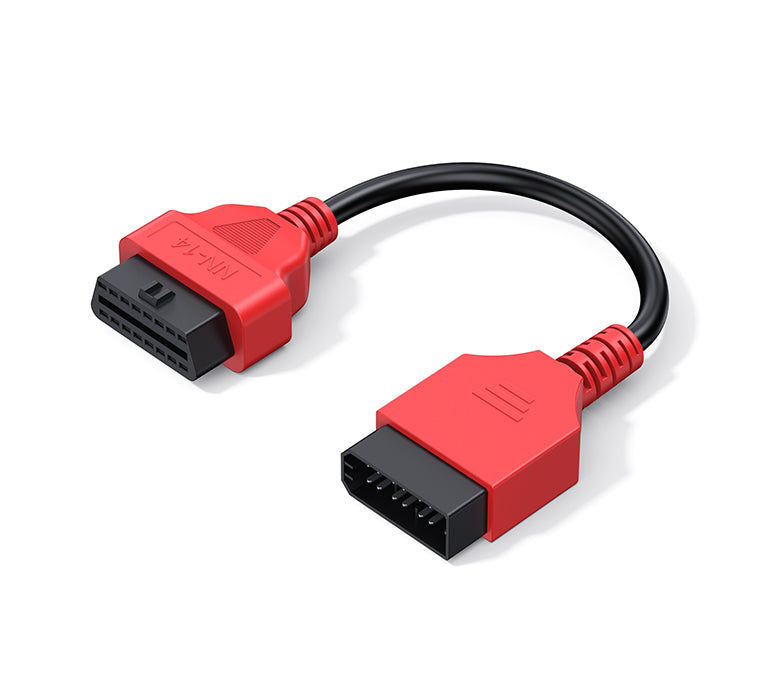 Câble adaptateur de diagnostic OBD2 Nissan 14 broches NN-14 rouge et noir