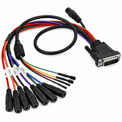 Cable breakout DB15 vers bornes de mesure et fiches bananes pour Autool DM303
