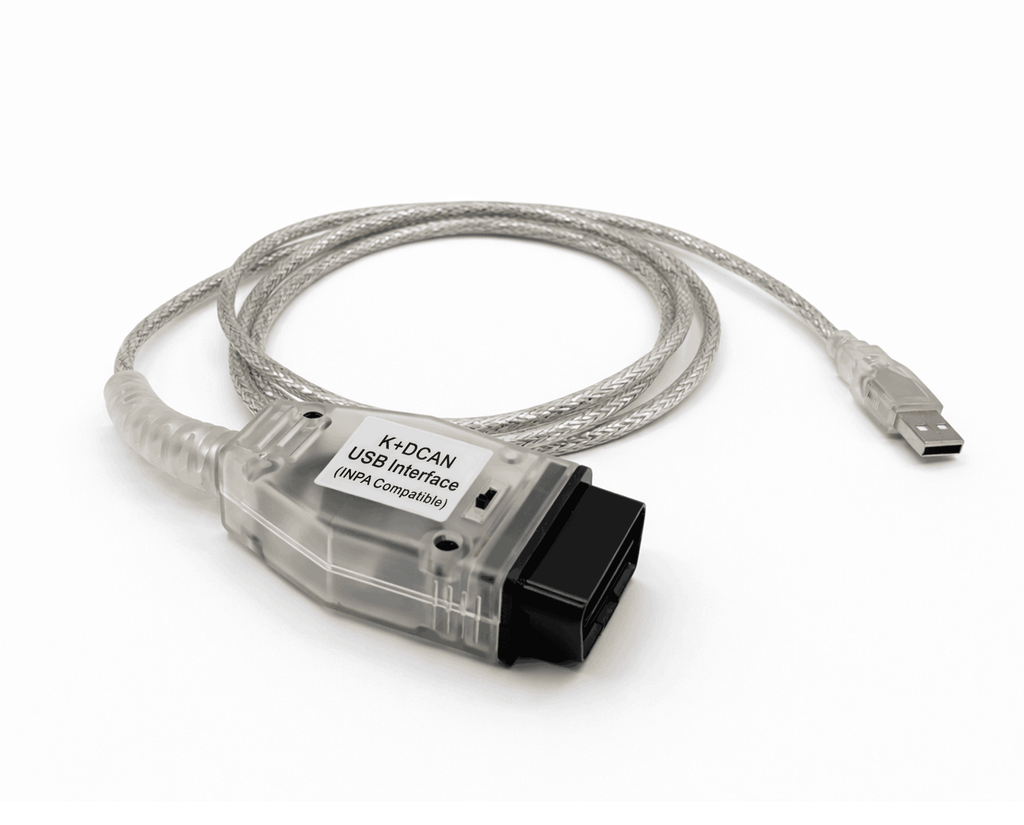 Câble de diagnostic K+DCAN USB transparent compatible INPA pour véhicules BMW et Mini
