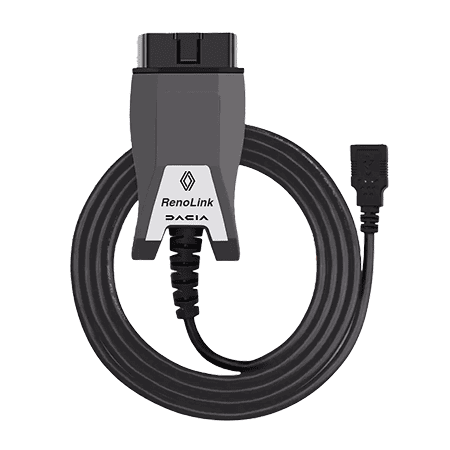 Cable de diagnostic RenoLink pour véhicules Renault et Dacia avec connecteur USB Vgate