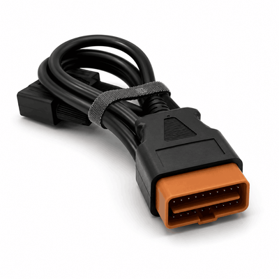Cable de diagnostic OBD2 officiel Autotuner noir avec connecteur orange