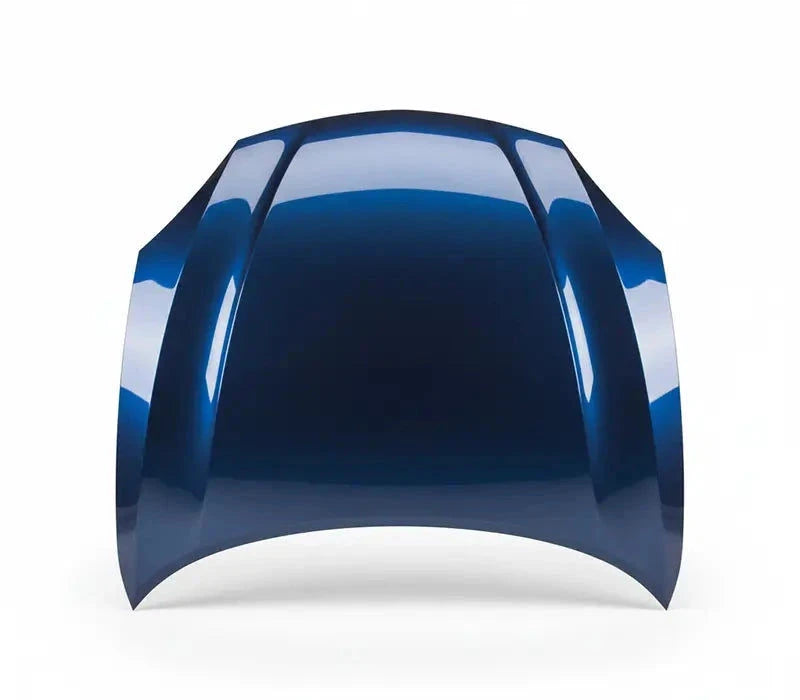 Capot de voiture de couleur bleu métallisé brillant pour réparation de carrosserie