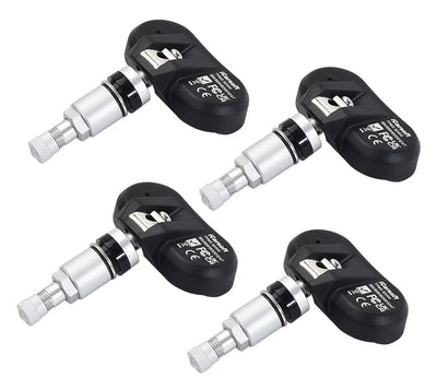 Lot de quatre capteurs de pression des pneus iCarsoft TPMS S2000 avec valves métalliques