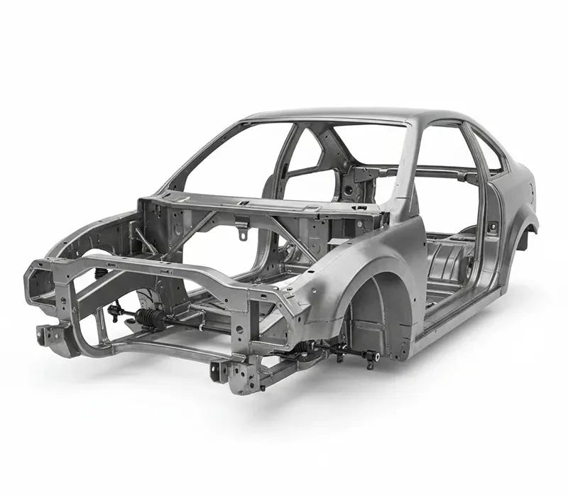Structure de chassis de voiture en metal nu pour diagnostic de geometrie automobile