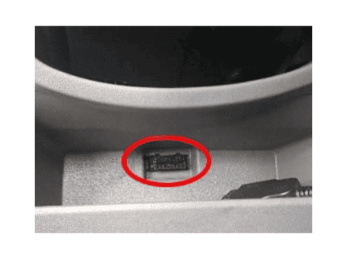 Emplacement de la prise de diagnostic OBD2 dans une Chevrolet S10