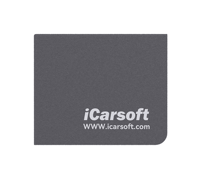 Chiffon de nettoyage microfibre gris authentique avec logo iCarsoft pour ecran de diagnostic
