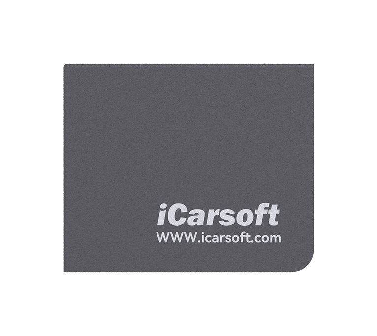 Chiffon en microfibre gris iCarsoft pour nettoyer l'écran de la valise de diagnostic CR Eagle