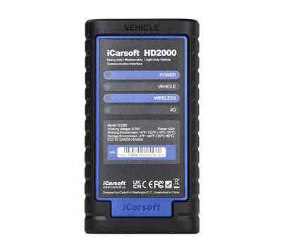 Boîtier de diagnostic VCI iCarsoft HD2000 pour camions et poids lourds