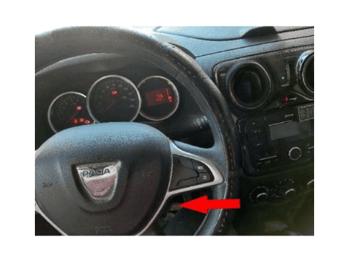 Tableau de bord de Dacia Lodgy phase 2 pour diagnostic OBD2 avec iCarsoft